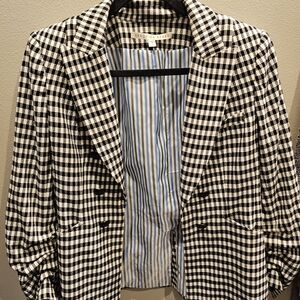Veronica Beard Black and White Checkered Blazer